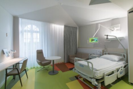 Ein Zimmer im Krankenhaus St. Elisabeth in Halle
